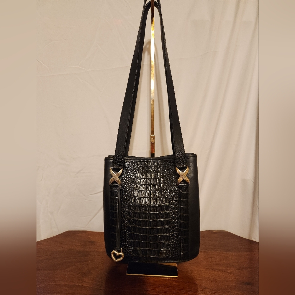 Vintage Brighton croc embossed leather
